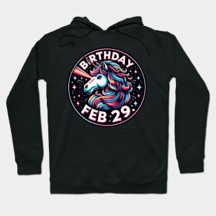 Birthday February 29 Unicorn Hoodie